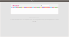 Desktop Screenshot of before.com